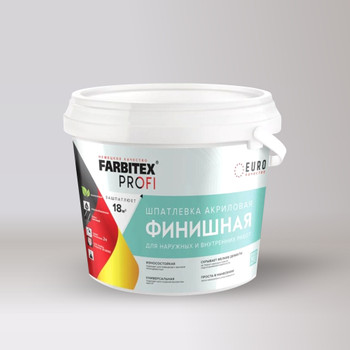 Шпатлевка финишная акриловая Farbitex Профи для наружных и внутренних работ 13 кг