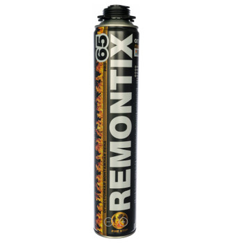 Пена монтажная Remontix Pro 65 пистолетная огнестойкая 850 мл