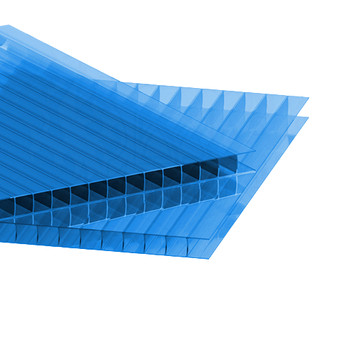 Сотовый поликарбонат синий 4мм 2,1х6м пл.0,47 кг/м2