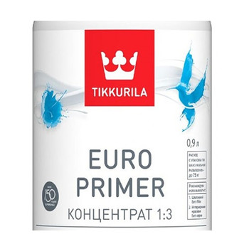 Грунтовка укрепляющая Tikkurila Euro Primer концентрат 1:3, 0,9 л