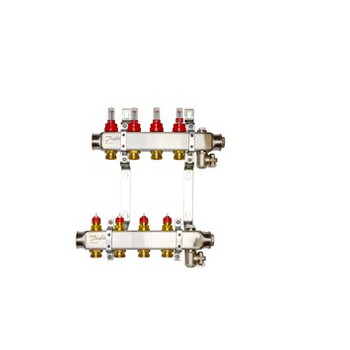 Комплект коллекторов с расходомерами и кронштейнами, 1" SSM-4F 3/4" Danfoss 088U0954