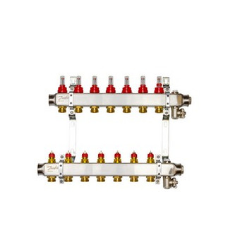 Комплект коллекторов с расходомерами и кронштейнами, 1" SSM-7F 3/4" Danfoss 088U0957