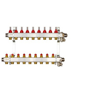 Комплект коллекторов с расходомерами и кронштейнами, 1" SSM-9F 3/4" Danfoss 088U0959