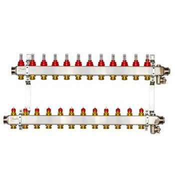 Комплект коллекторов с расходомерами и кронштейнами, 1" SSM-12F 3/4" Danfoss 088U0962