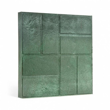 Плитка тротуарная полимерпесчаная 8 кирпичей 450х450х30 мм зеленая