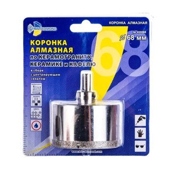 Коронка алмазная Trio-Diamond по керамике и кафелю 68x40 с центрирующим сверлом