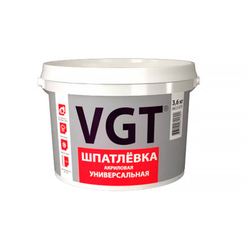 Шпатлевка универсальная для наружных и внутренних работ влагостойкая ВГТ 3,6 кг
