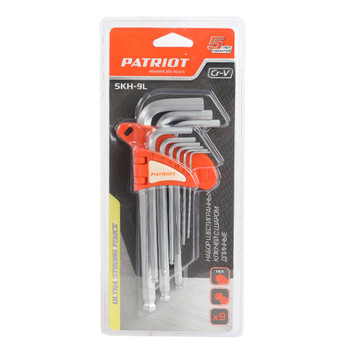 Набор ключей Patriot шестигранных удлиненных с шаром 1,5-10 мм CRV 9 шт