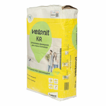 Шпаклевка финишная на органическом связующем Weber.Vetonit KR белая 20 кг