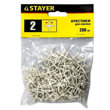 Крестики для плитки Stayer 2 мм (200 штук)