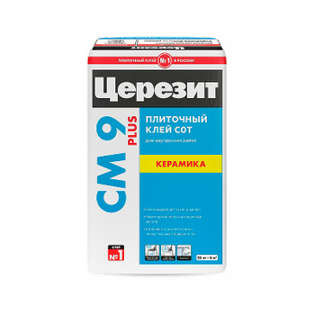 Клей для плитки (C0 T) Ceresit CM9, 25 кг (для внутр. работ)