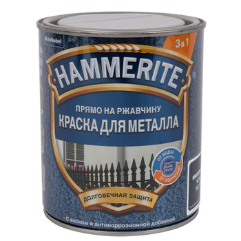 Краска по ржавчине Hammerite молотковый эффект, черная, 0,75л