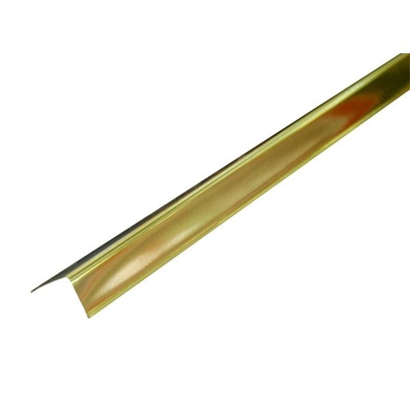 Профиль угловой алюминиевый Албес 19х24 мм золото L=3 м