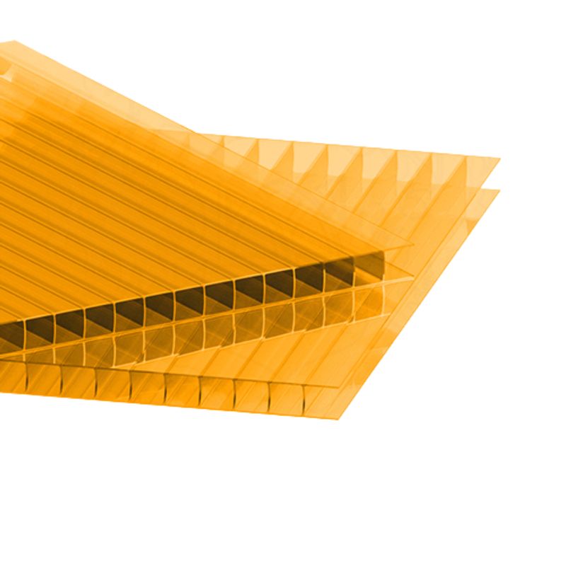 фото Сотовый поликарбонат rational оранжевый 4 мм 2,1х6 м multigreen