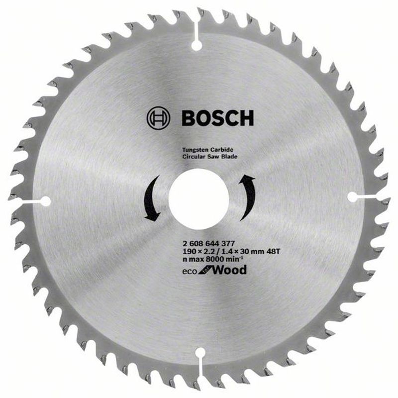 фото Диск пильный по дереву 190х30х48t eco bosch