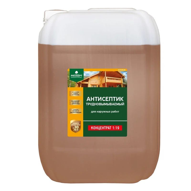 антисептик для наружных работ PROSEPT EXTERIOR Концентрат 1:19, 30л.