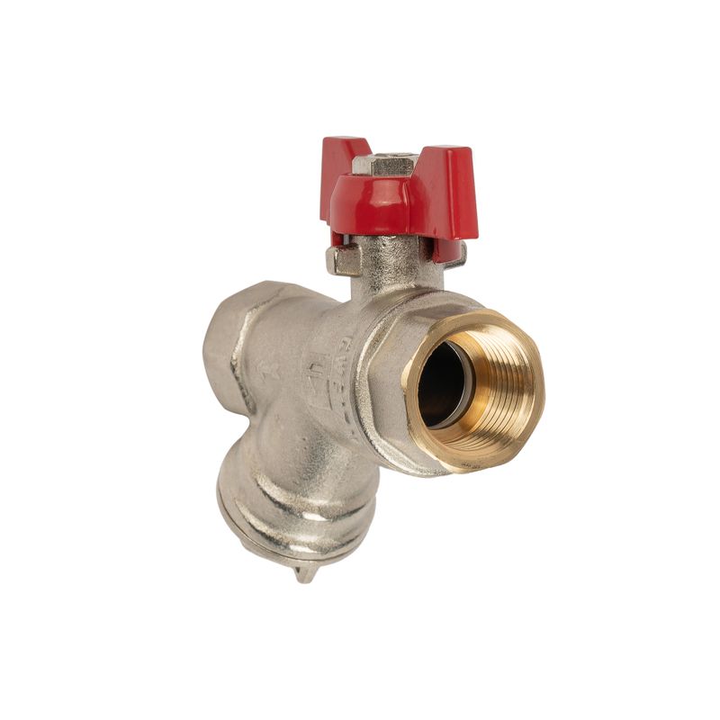 Кран шаровый с фильтром 1/2" (бабочка) HLV