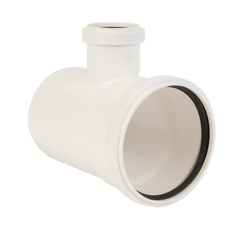 Тройник канализационный 110х50х87,5гр бесшумная Дигор ЛЮКС белый