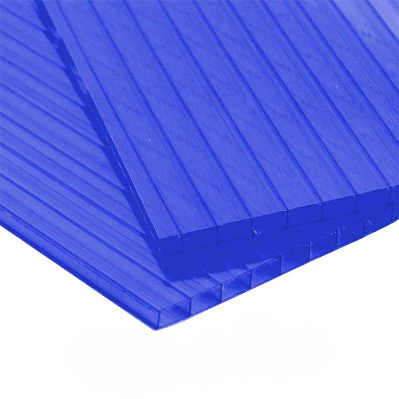 фото Сотовый поликарбонат multigreen, синий 4 мм 2,1х6 м, плот. 0,5 кг/м2