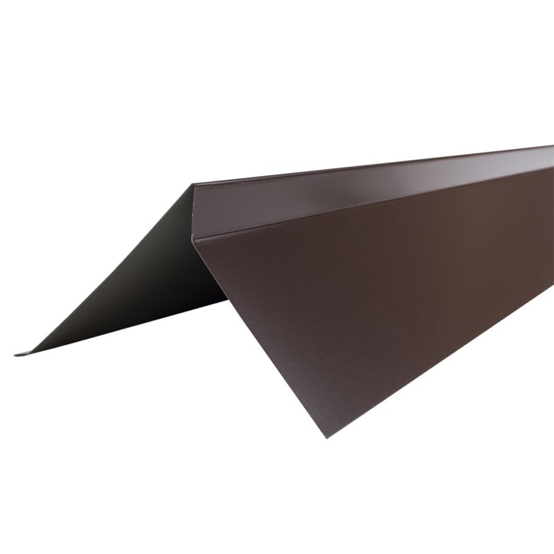 Планка торцевая Shinglas коричневая 75х25х65х5 мм длина 2 м