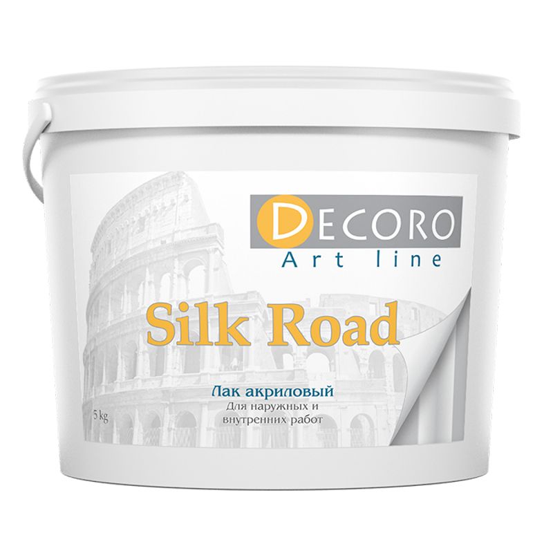 фото Лак акриловый decoro silk road глянцевый, 5кг