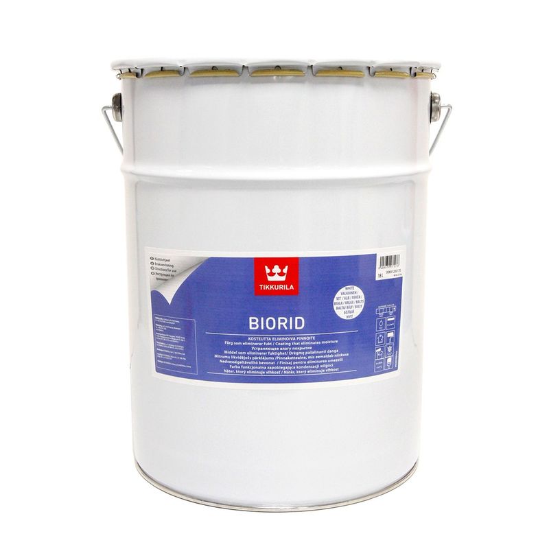 фото Краска tikkurila biorid spray влагоизолирующая 18л