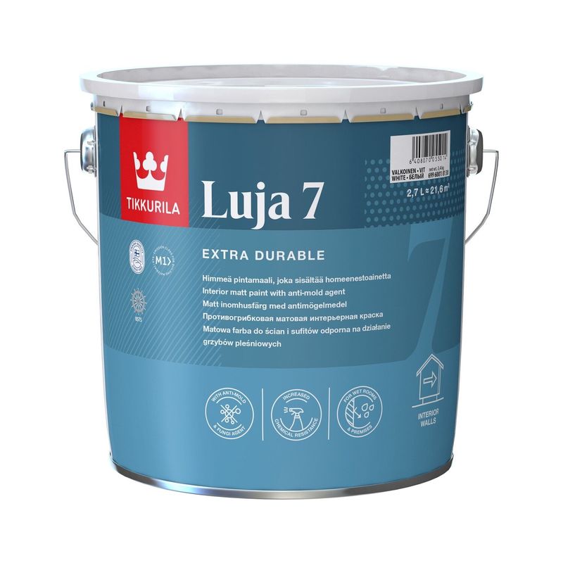 фото Краска tikkurila luja 7 интерьерная экстра-стойкая база а 2.7л