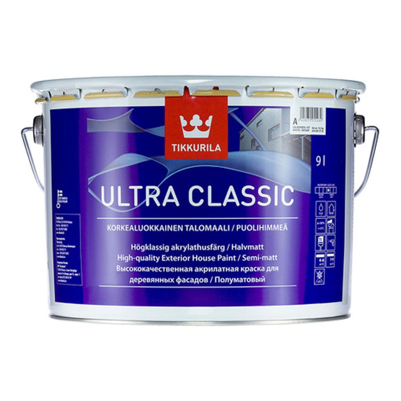 фото Краска tikkurila ultra classic фасадная для дерева база а 2.7л