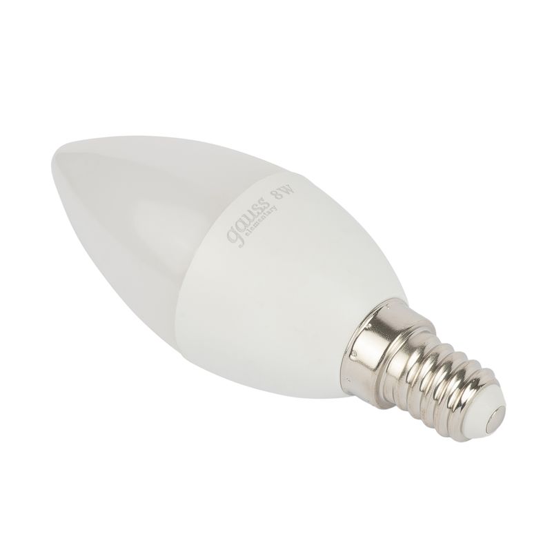 фото Лампа gauss led elementary candle 8w e14 холодный свет 4100k