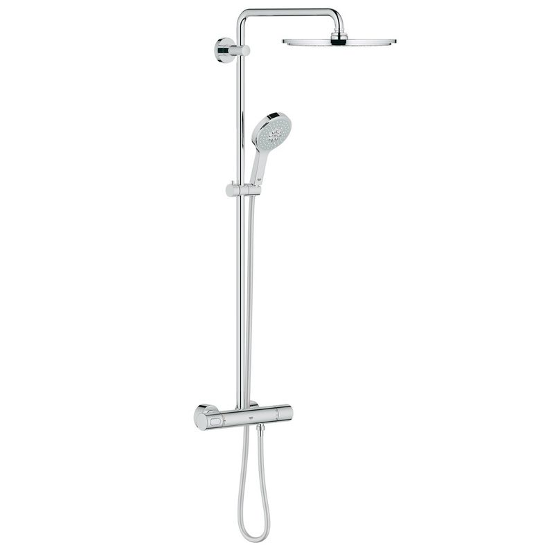 фото Душевая система с термостатом grohe rainshower 27968000 для душа