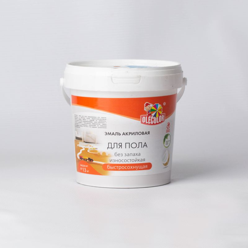 Эмаль акриловая для пола золотистая OLECOLOR, 1 кг