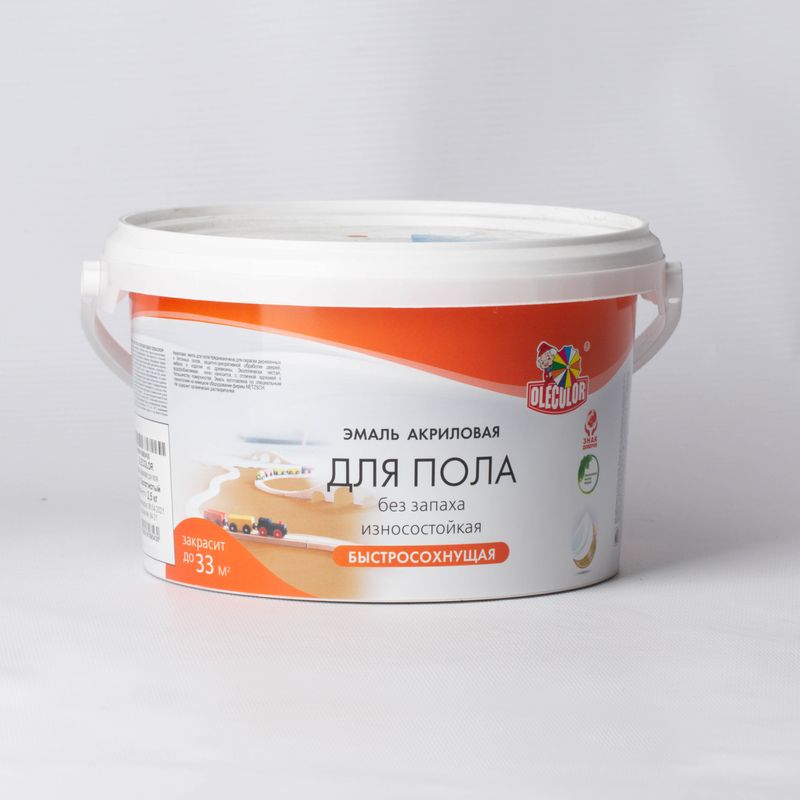 Эмаль акриловая для пола золотистый OLECOLOR, 2,5 кг