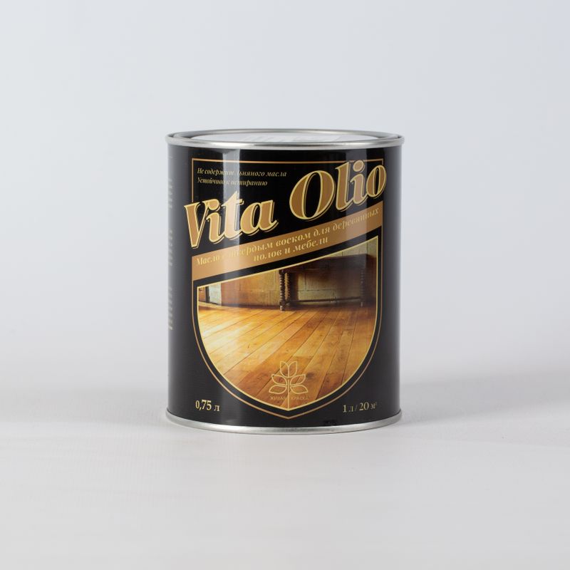 Масло с твёрдым воском для деревянных полов и мебели, Vita Olio