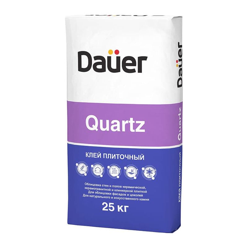 фото Клей плиточный dauer "quartz" 25 кг/меш