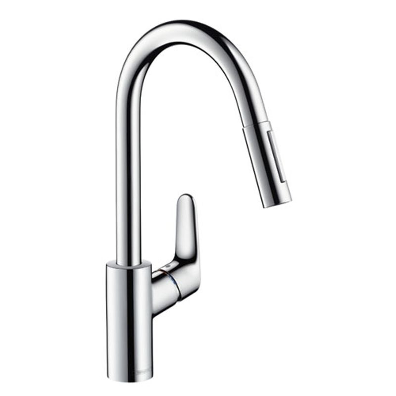 фото Смеситель для кухни hansgrohe focus 31815000 с выдвижным изливом