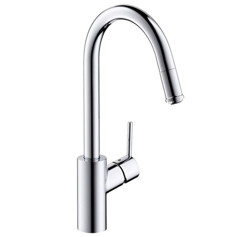 фото Смеситель для кухни hansgrohe talis s2 variarc 14872000 с выдвижным изливом