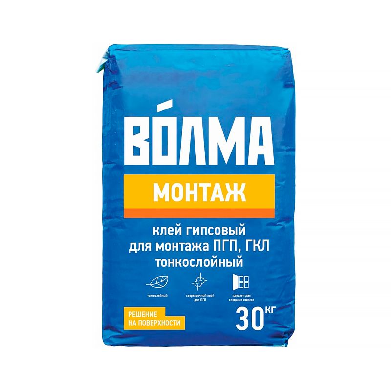Клей гипсовый монтажный Волма-Монтаж, 30 кг