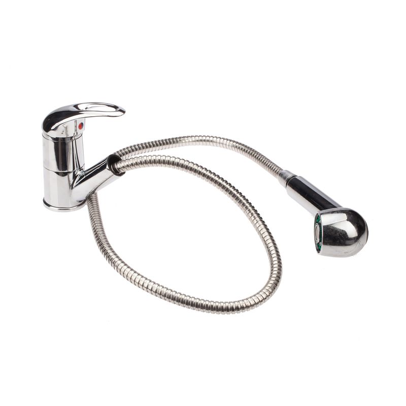 Смеситель д/кухни Н6002 (выдвижной излив-лейка, Силумин) Омега