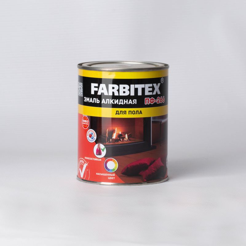 Эмаль для пола Farbitex ПФ-266 красно-коричневый 0,8 кг