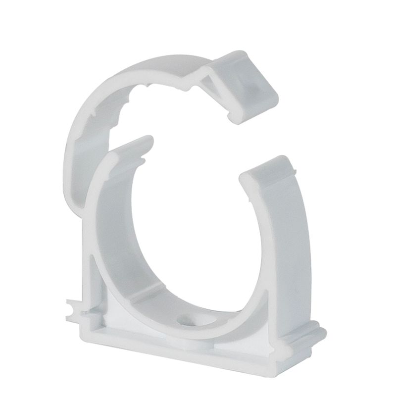 Хомут пластиковый канализационный 50 бесшумная Дигор ЛЮКС белый