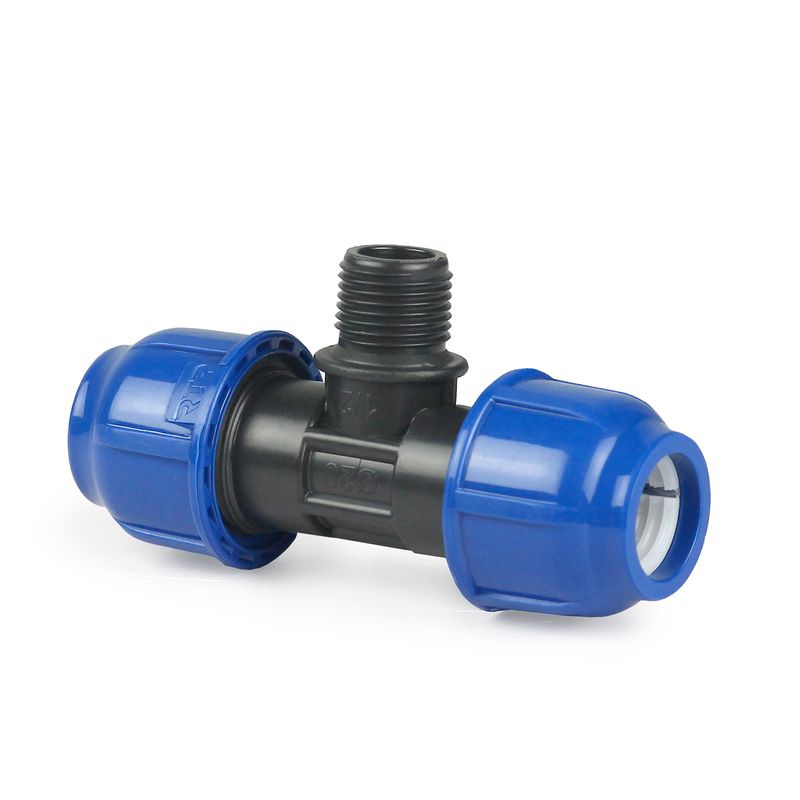 Тройник компрессионный переходной РосТурПласт 20х1/2" НР