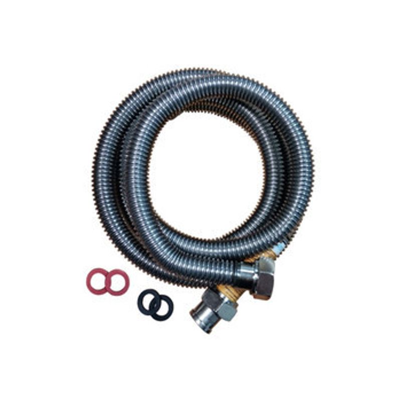 Металлическая подводка для газа 3/4" 2,5 м (гайка/штуцер)