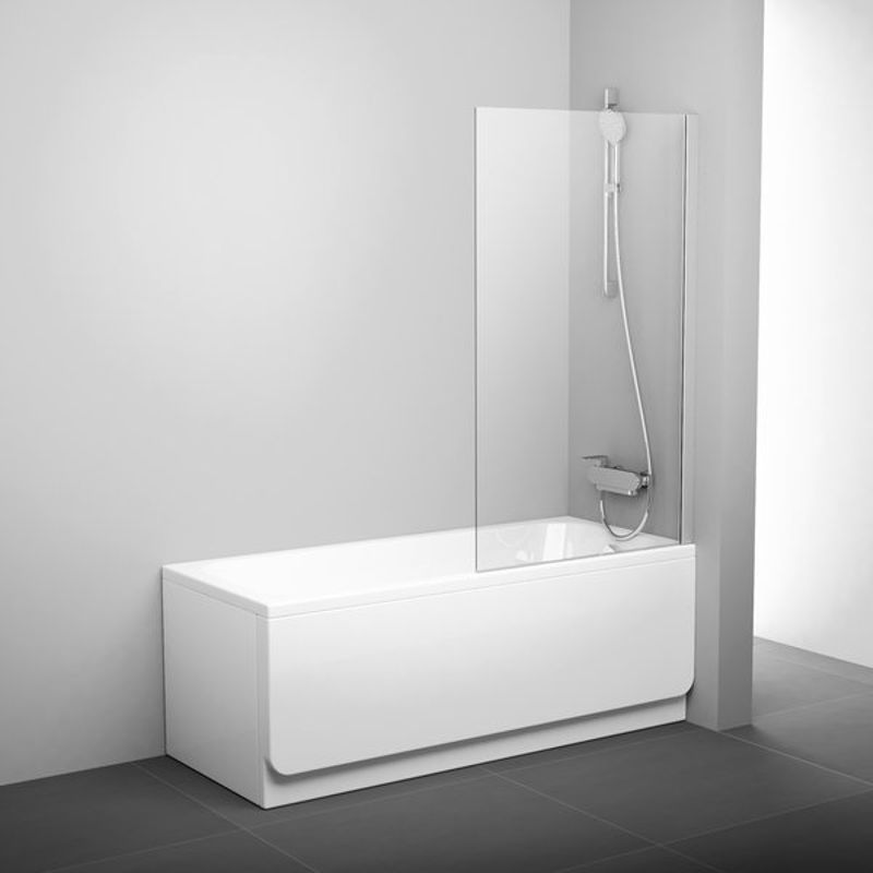 фото Шторка для ванны ravak pvs1 pivot 80 см (белый + transparent)
