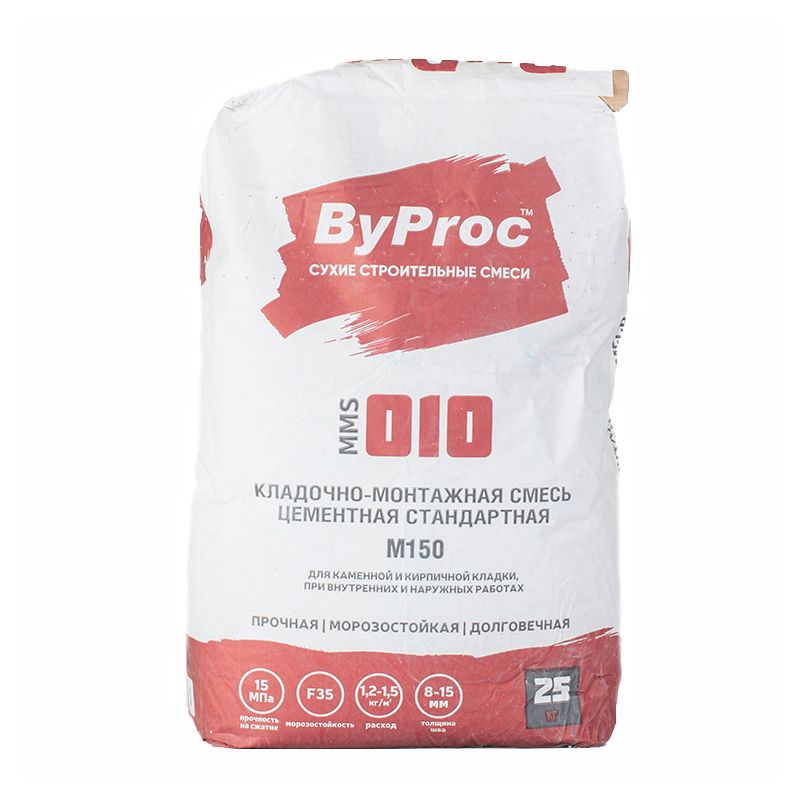 Смесь кладочная цементная стандартная ByProc, 25 кг