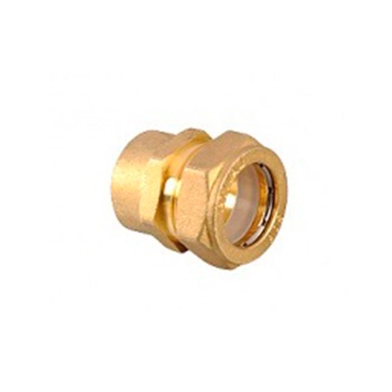 Муфта обжимная латунная для нержавеющей трубы 20х1/2" ВР, Lavita                                  