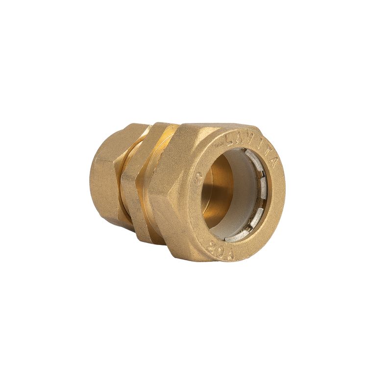 Муфта обжимная латунная для нержавеющей трубы 20х15, Lavita                                  