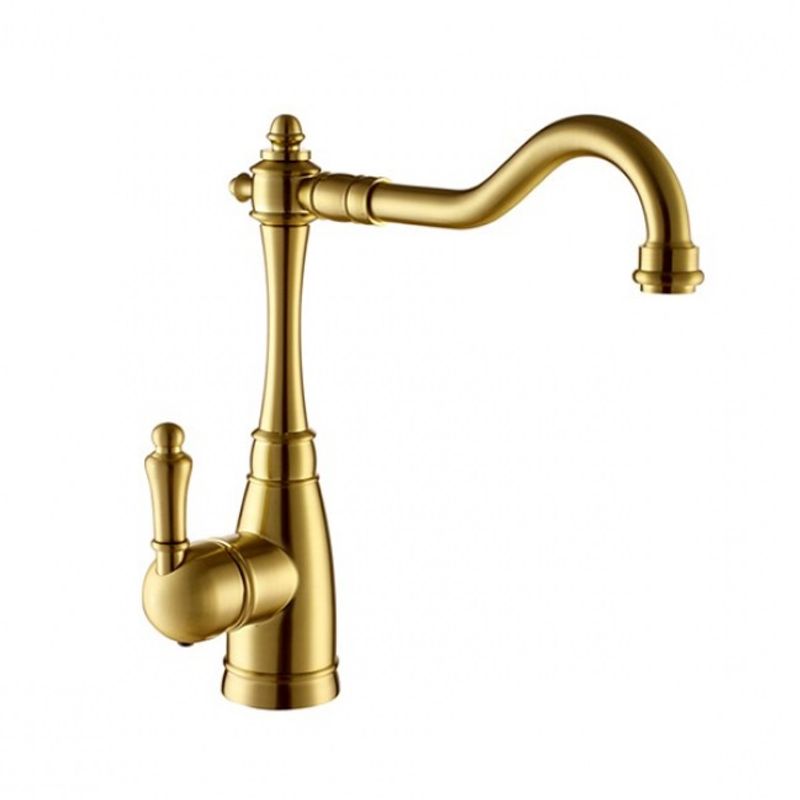 фото Смеситель для кухни kaiser king 77044-3 gold