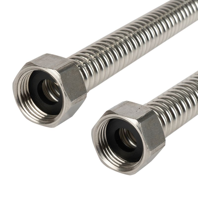 Подводка гибкая из гофрированной нержавеющей трубы 1/2" ВР-ВР 60см Lavita