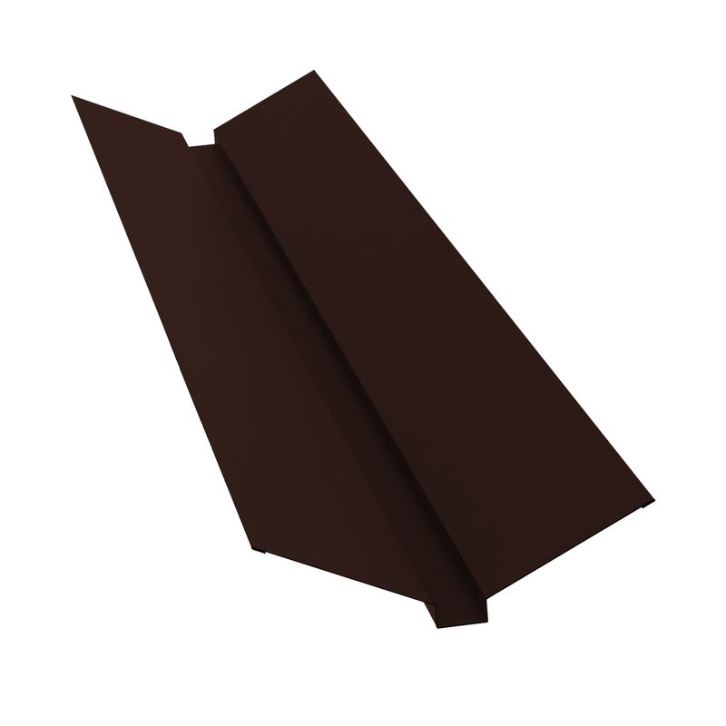 фото Планка ендовы верхняя 115х115х2000 (пэ-8017-0,45мм) шоколад grandline