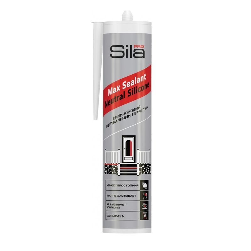 фото Герметик силиконовый sila pro max sealant neutral silicone нейтральный бесцветный 290 мл